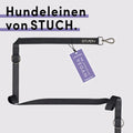 Detailansicht der STUCH Premium Hundeleine in Schwarz – hochwertiges Nylongewebe mit gepolsterter Rückseite für maximalen Komfort.