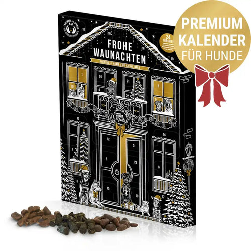 Adventskalender für Hunde von Tales & Tails – Frontansicht mit liebevollem Design