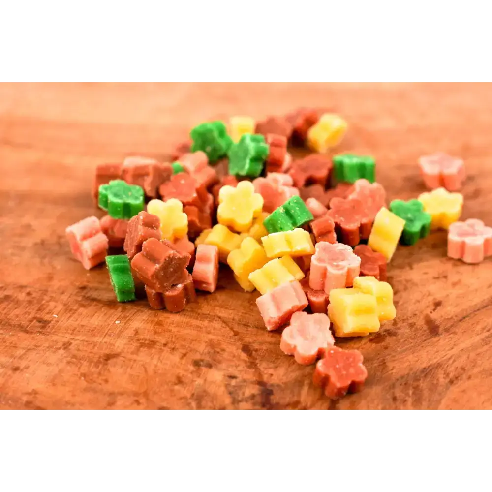 Natürliche Hundesnacks: Tutti Frutti Softies – weiche, kleine Belohnungen in verschiedenen Sorten, perfekt für Training & zwischendurch.